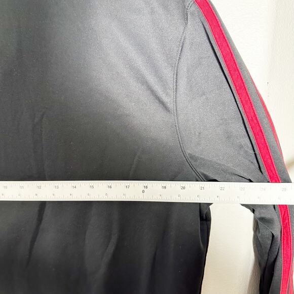 Disney Parks Mickey Tattoo Zip Jacket Black Red Stripes Size L Snag on Sleeve - Picture 6 of 7